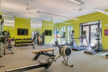 24/7 Fitness center with spin and cross-fit studio